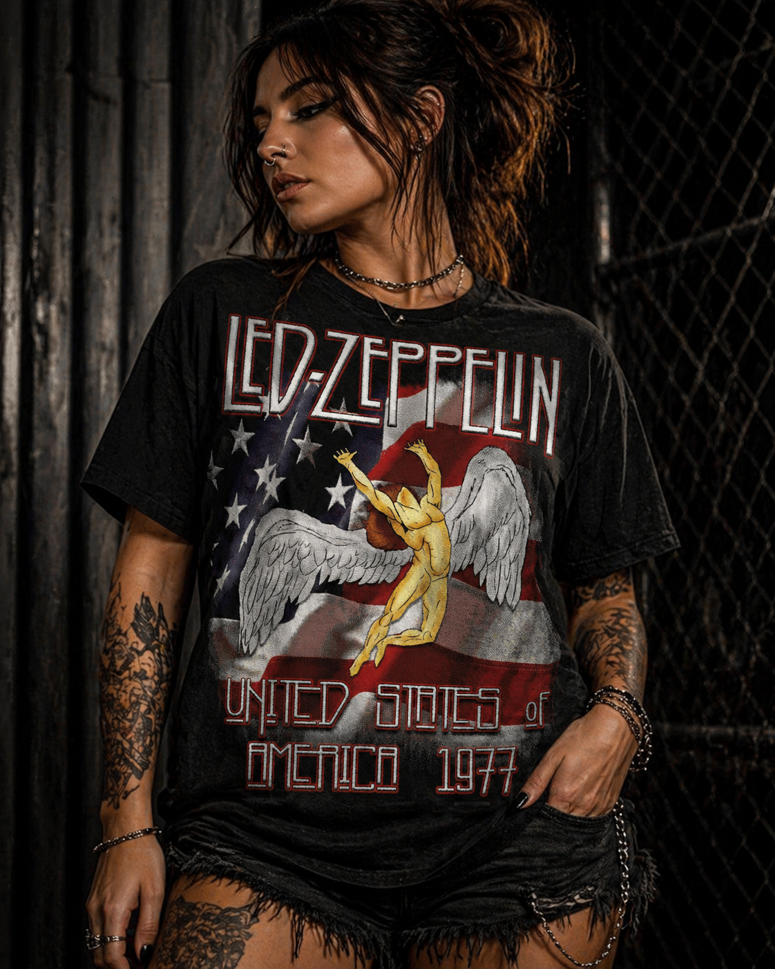 1977 USA Tour Vintage Angel Rock from 2 Sisters Tanks, Teez & More