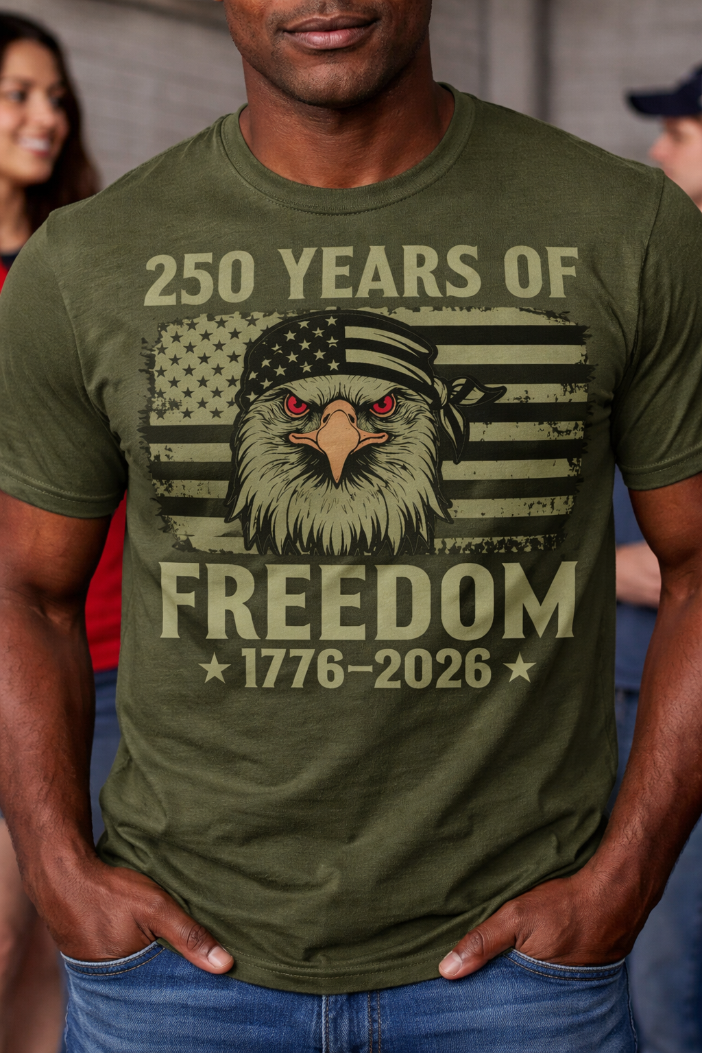 250 Years Of Freedom Bandana Eagle from 2 Sisters Tanks, Teez & More