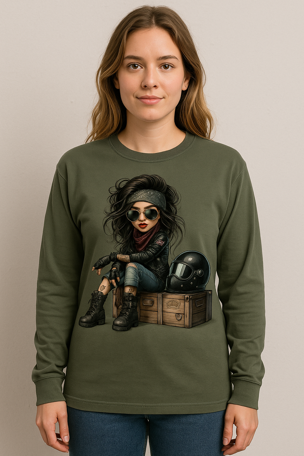 Biker Girl from 2 Sisters Tanks, Teez & More