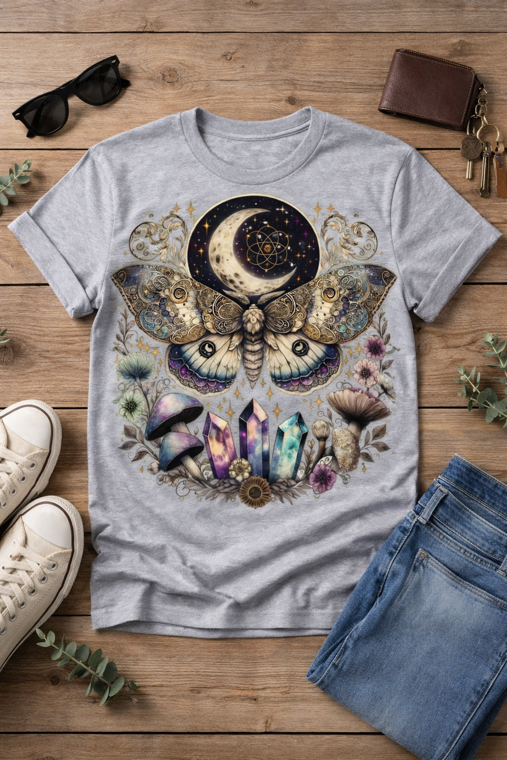 Celestial Crystal Cat from 2 Sisters Tanks, Teez & More