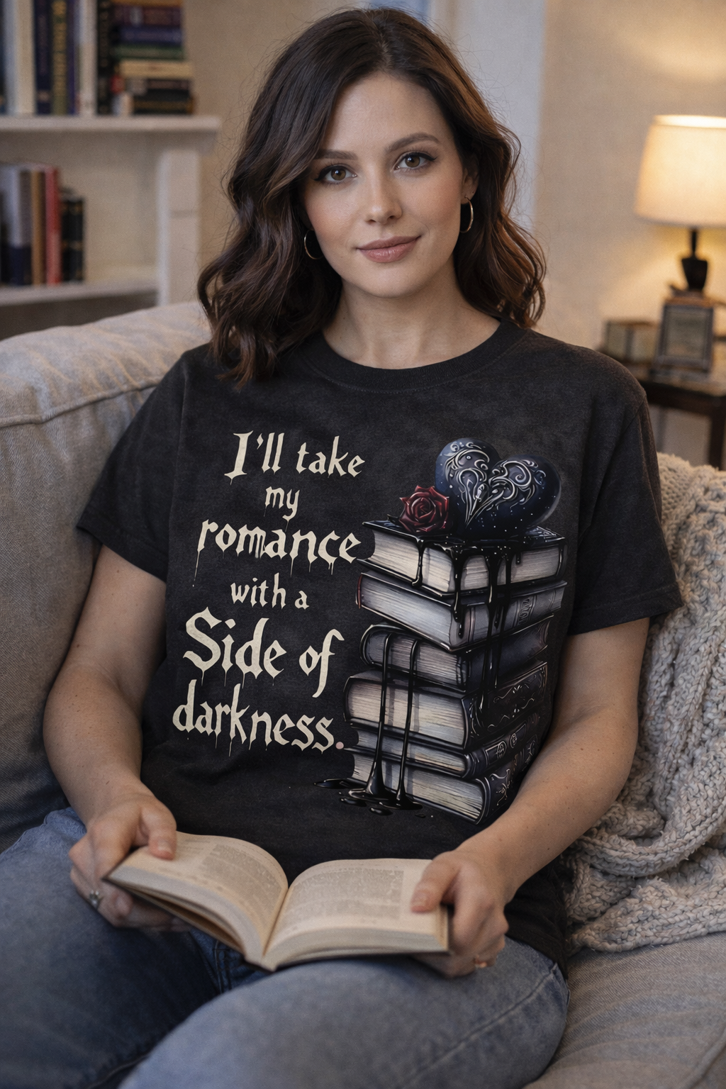 Dark Book Romance from 2 Sisters Tanks, Teez & More