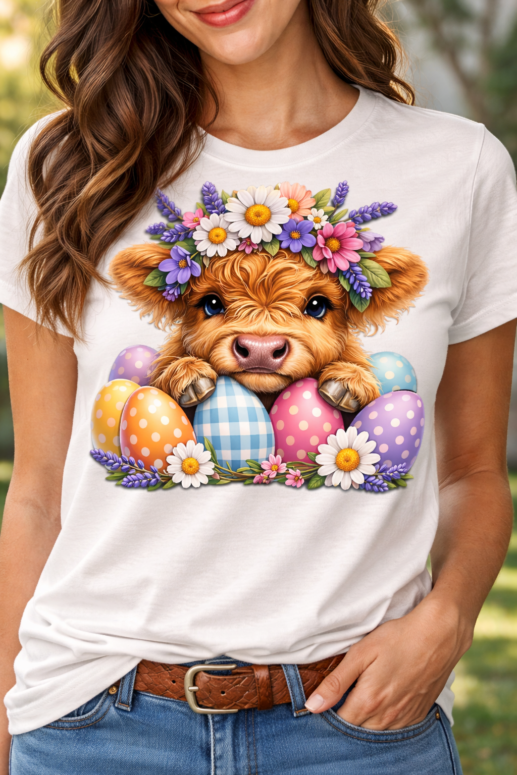 Floral Easter Cow from 2 Sisters Tanks, Teez & More