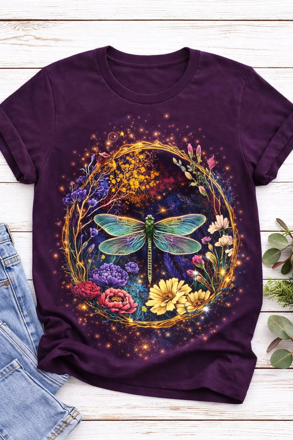 Golden Glow Dragonfly Garden from 2 Sisters Tanks, Teez & More
