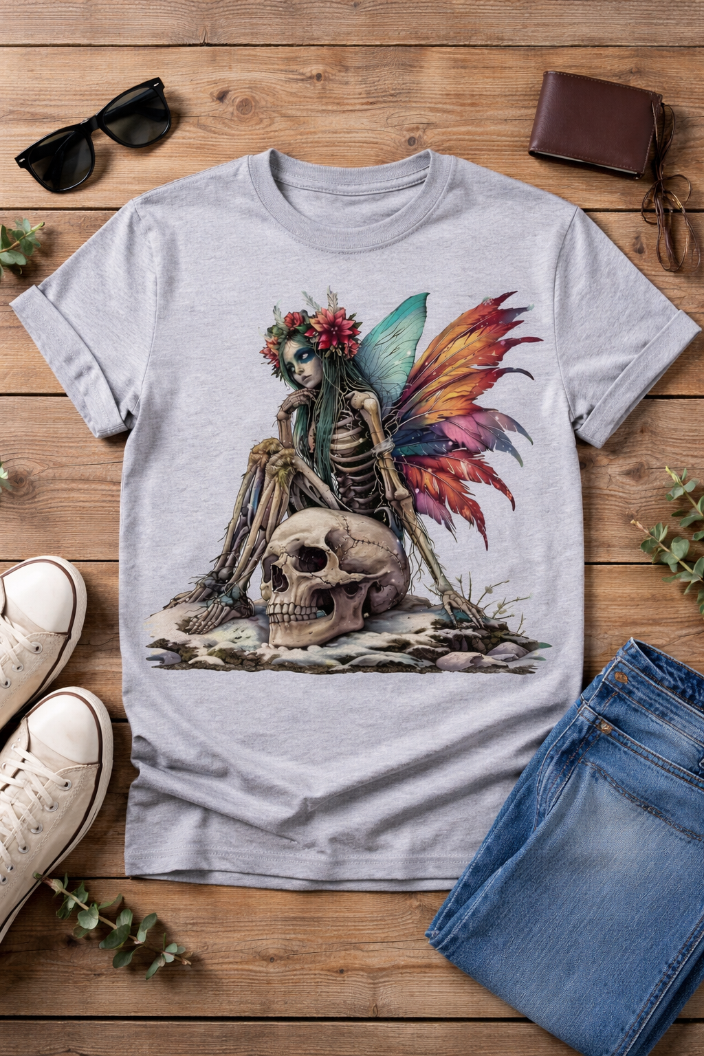 Gothic Rainbow Wing Fairy from 2 Sisters Tanks, Teez & More