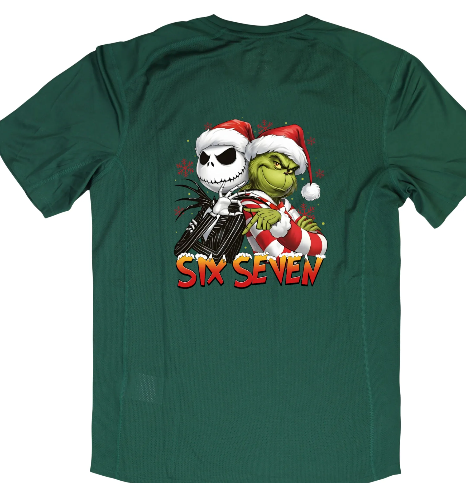 Jack Skellington and Grinch Six Seven Christmas graphic tee 2 Sisters Tanks Teez and More
