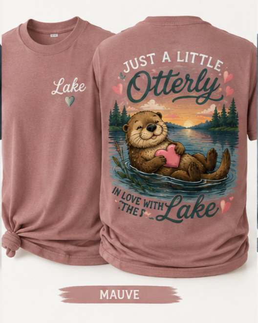 Just Otterly In Love With The Lake from 2 Sisters Tanks, Teez & More