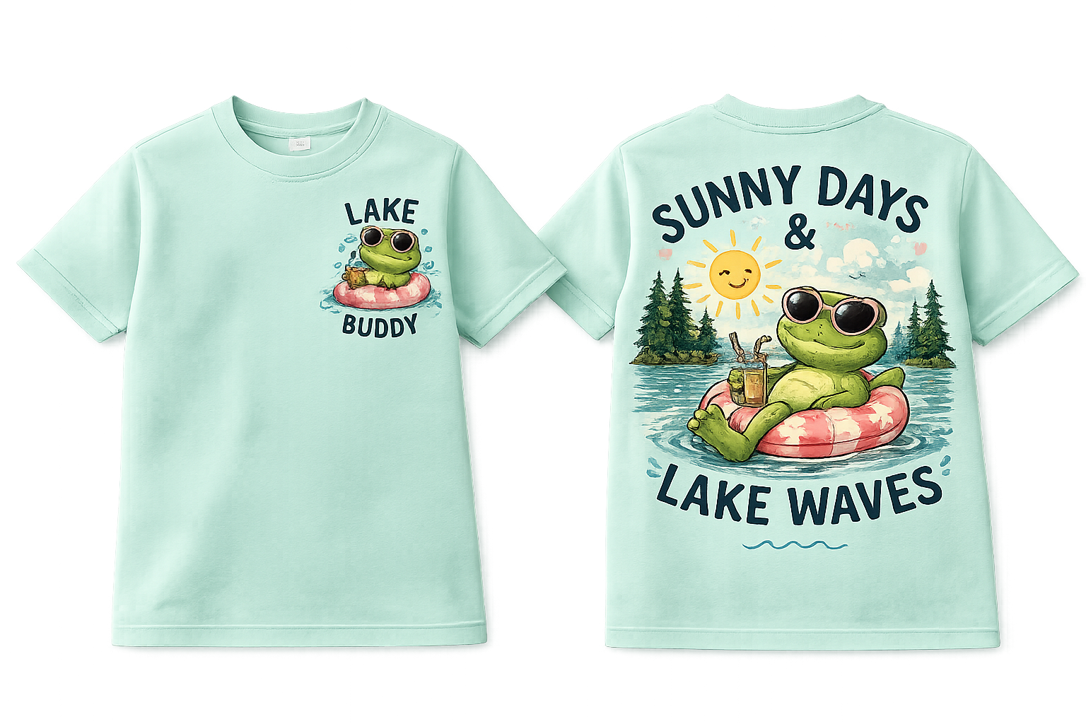 Lake Buddy Sunny Days Lake Waves Youth Tee from 2 Sisters Tanks, Teez & More