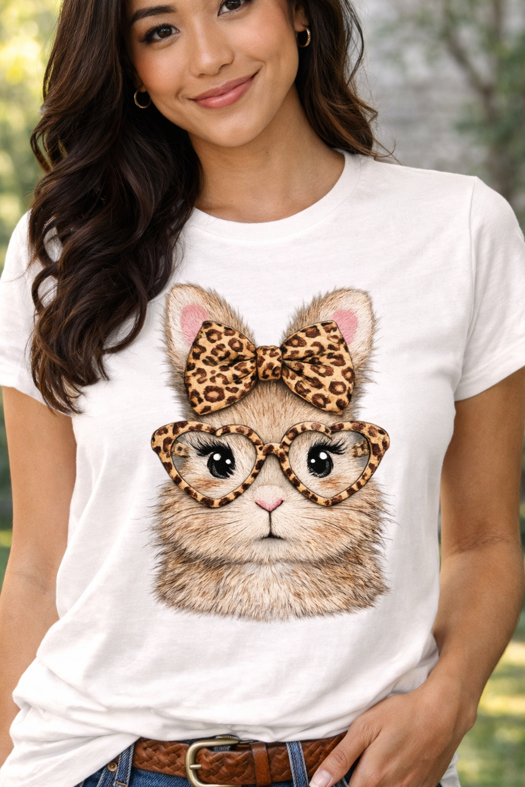Leopard Bow Bunny from 2 Sisters Tanks, Teez & More
