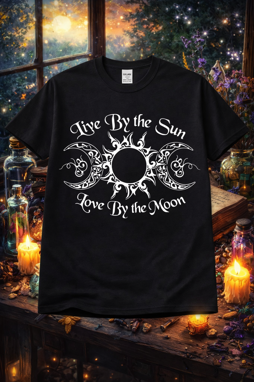 Live By The Sun Love By The Moon from 2 Sisters Tanks, Teez & More