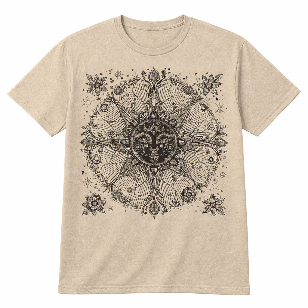 Mystical Sun Moon Mandala from 2 Sisters Tanks, Teez & More
