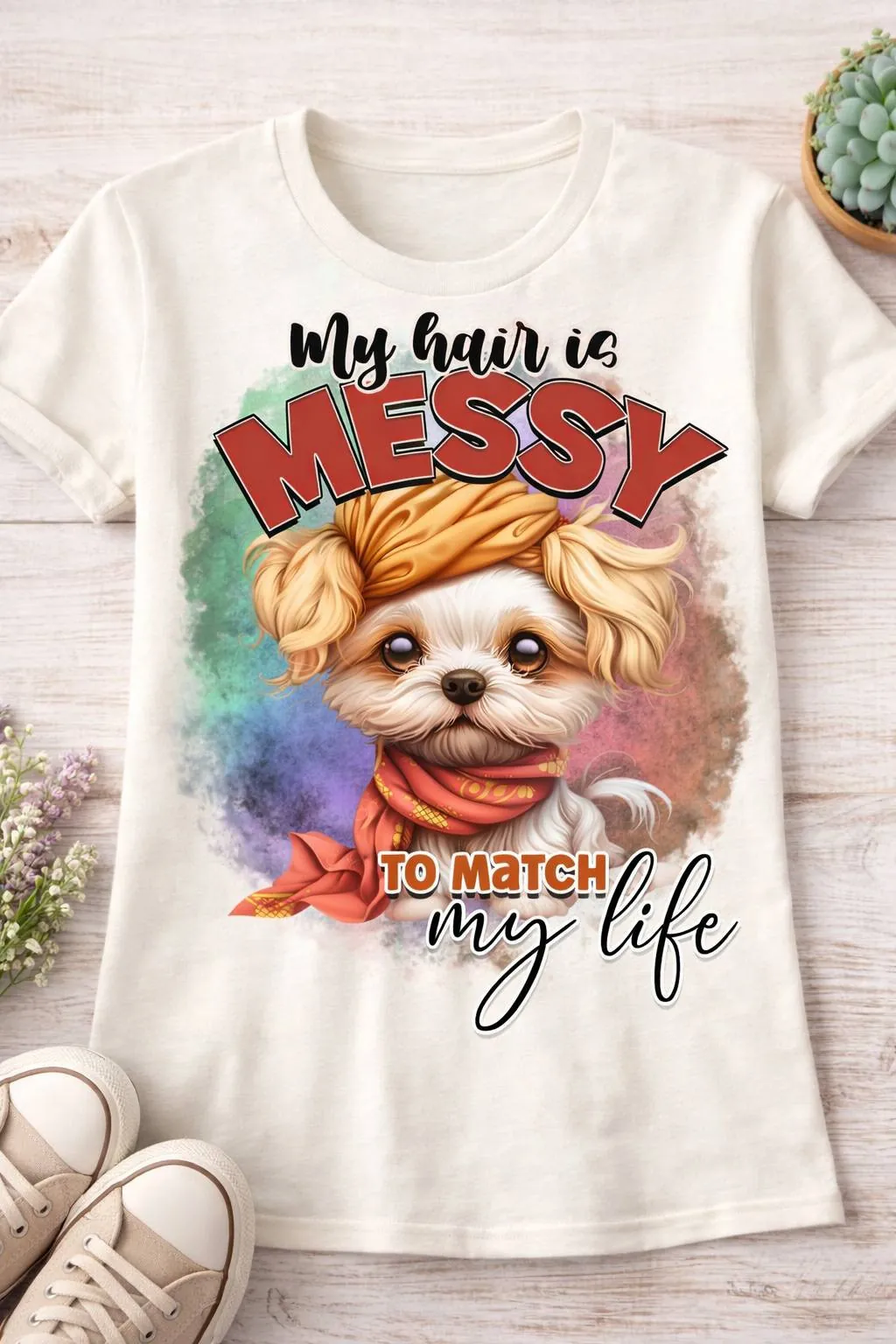 The Messy Life Pup from 2 Sisters Tanks, Teez & More