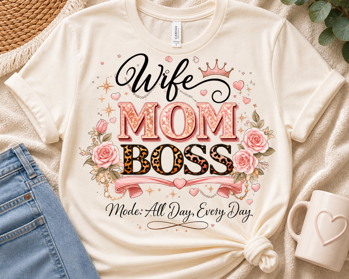 Wife Mom Boss from 2 Sisters Tanks, Teez & More